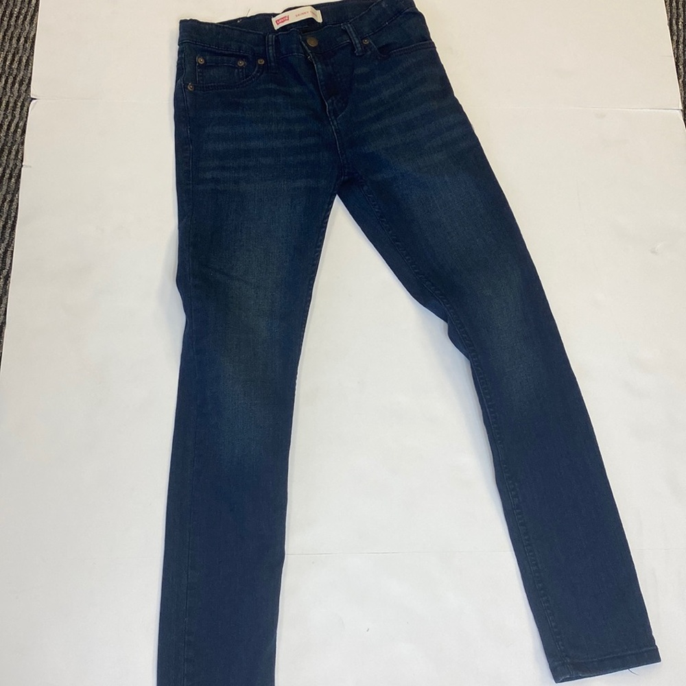 Levi’s skinny taper boys jeans size 16 are 28 x 30 length adjustable waist